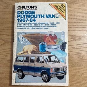 Chiltons Dodge Plymouth Vans 1967-84 Repair Tune Up Guide Book #6934 Shop Manual